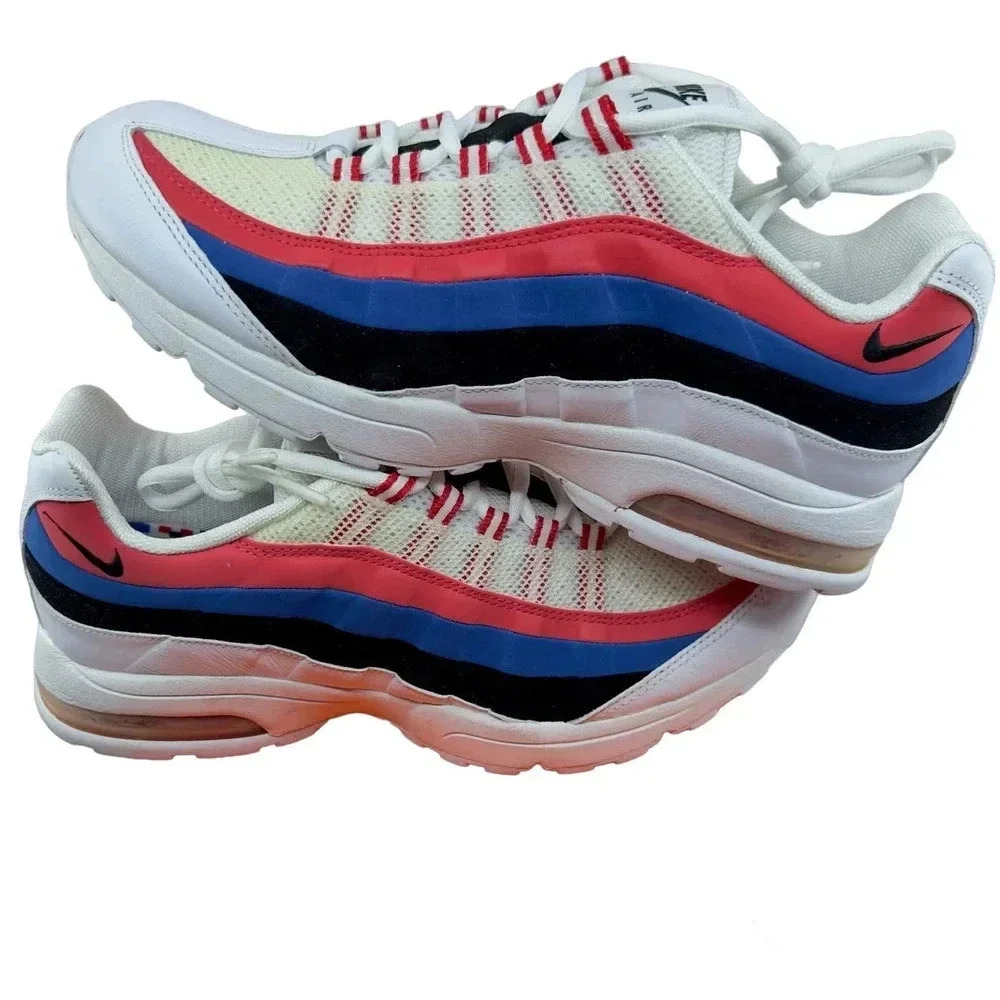 NEW Nike Air Max 95 Zen Sneaker Shoes Lace-Up Low Top Red White Blue Womens 11